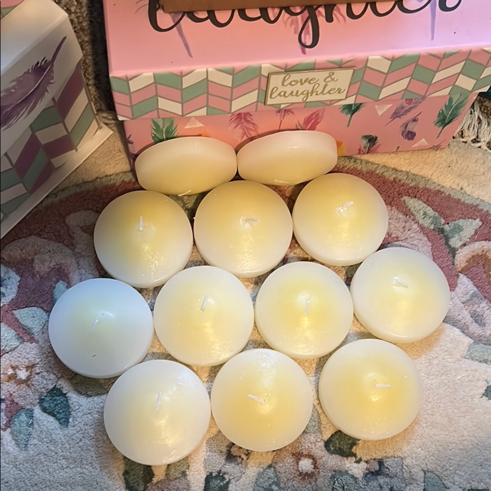 Floating Candles, Cream, Case of 12